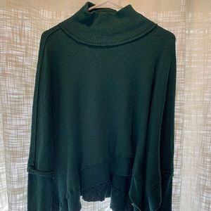 Free people cropped long-sleeve mock neck